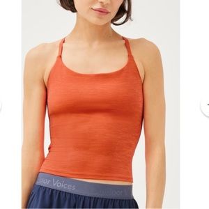 Outdoor Voices TechSweat Move Free Tank Top Built-in Bra Hot Coral Size XXL NWT